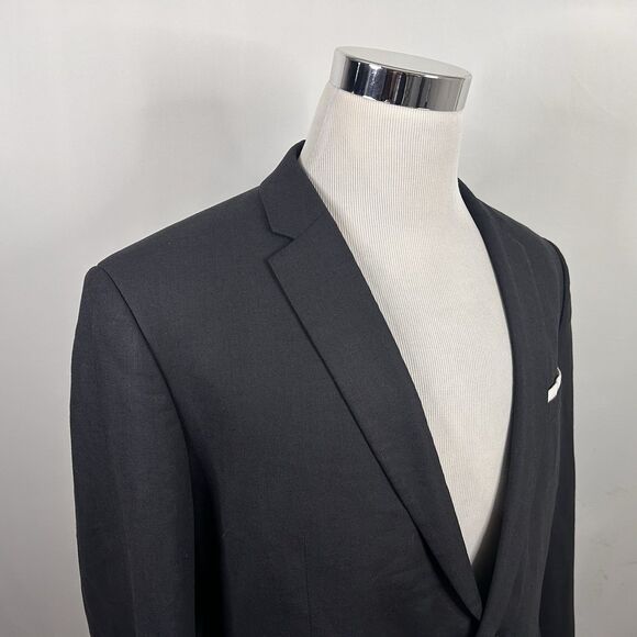 Zara Man 46R Sport Coat Dark Gray Two Button Double Vented Polyester Blend - Picture 1 of 8